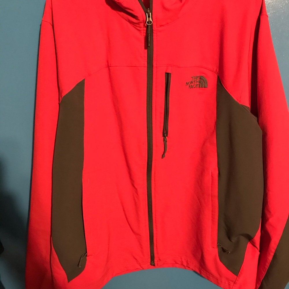 Large Red and Gray Men’s North Face Jacket